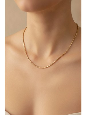 Zenviaa Mey Ithalat® 14K Gold Renk Kaplama Zincir Model cm Kadın Kolye ZNV20296545