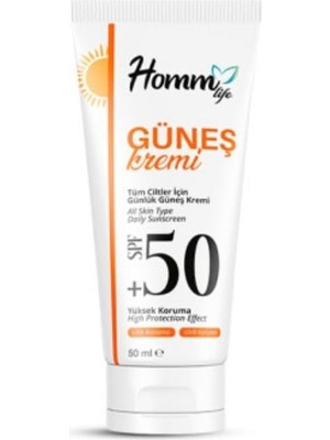 SBN - Store Prime Homm Life Güneş Kremi Tüm Cilt Tonları Için Yüksek Koruma Spf 50 50 ml Günlük Kullanım