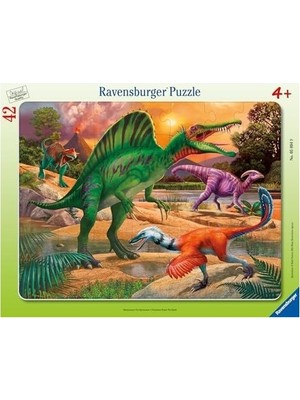 SBN - Store Prime 42 Parça Büyük Çerçeveli Spinosaurus, Dinozor Puzzle