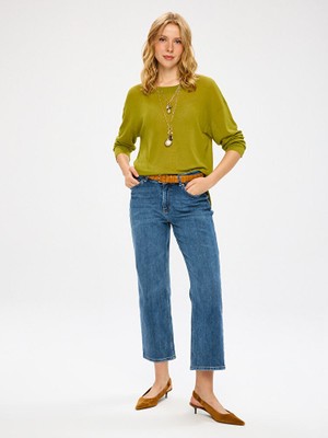 Faik Sönmez Mom Fit Beş Cep Elastanlı Jean Pantolon UW27JPN009
