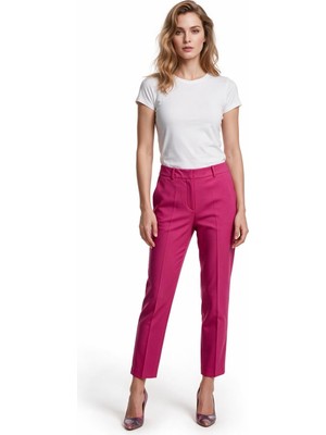 Ekol Minimalist Kadın Pantolon - Midi Boy, Regular Fit, Günlük Kullanım