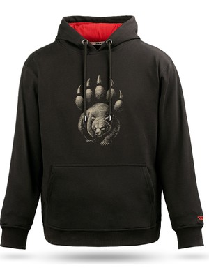 Tarrzzcom Bear Mark Ayı Baskılı Vahşi Doğa ve Hayvan Temalı Tasarım Kapüşonlu Unisex Sweatshirt