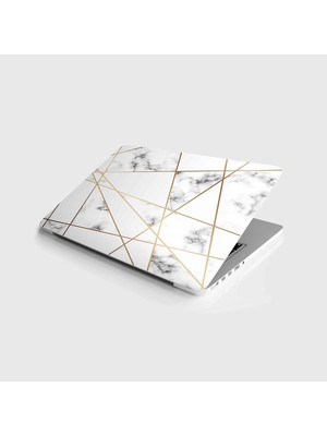 SBN - Store Prime Laptop Notebook Pc Kaplama Etiketi Geometrik Mermer Doku