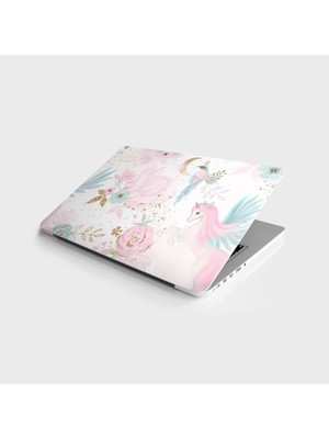 SBN - Store Prime Laptop Bilgisayar Notebook Pc Kaplama Etiketi Pembe At ve Kuş