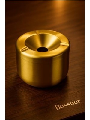 SBN - Store Prime Metal Kapaklı Küllük, Portatif ve Modern Tasarım Kül Tablası, Araç Için Uygun Rüzgar Geçirmez Küllük, Lüks Altın Rengi Masaüstü Kül Tepsisi, Kol