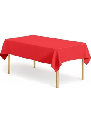 SBN - Store Prime Plastik Kullan At Masa Örtüsü Kırmızı 137 * 270 cm