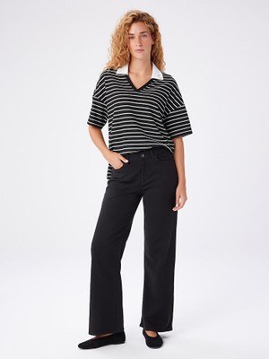 Faik Sönmez Wide Leg Fit Likralı Jean Pantolon UW27JPN011