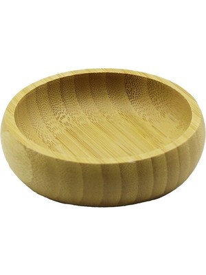 Aslanoğlu Store Şık Mini Ahşap Bambu Çerezlik 8.5 cm Lokumluk Kase