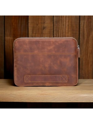Mercora Tech Awe 16 Inç MacBook ve Pc Uyumlu Deri Kılıf Tn2 Kahve