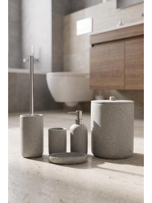 Acar JHN-09344 Gri Laduree Collection 5'li Banyo Set