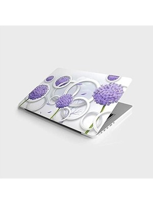 SBN - Store Prime Laptop Notebook Pc Kaplama Etiketi Mor Çiçekler