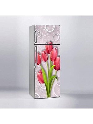 SBN - Store Prime Buzdolabı Kaplama Dolap Kaplama Etiketi 3D Kırmızı Gül