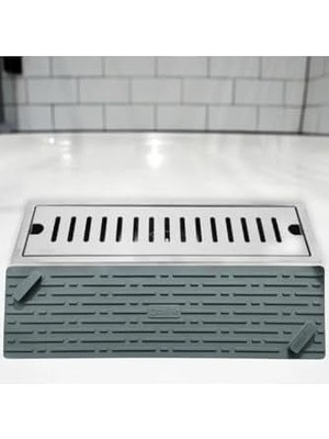 SBN - Store Prime Gri Renk Uzun Model Kötü Koku Önleyici Silikon Mat Banyo Mutfak Lavabo Balkon Gider Tıpası Kapağı