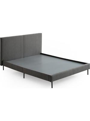 Yataş Savana Başlıklı Karyola 2'li Set - Koyu Gri