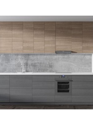 SBN - Store Prime Mutfak Tezgah Arası Folyo Kaplama Folyosu Italyan Gri Mermer 60X200 cm