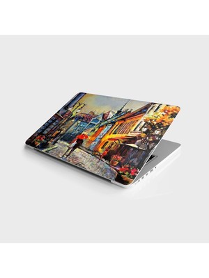 SBN - Store Prime Laptop Bilgisayar Notebook Pc Kaplama Etiketi Budapeşte Sokak Yağlıboya