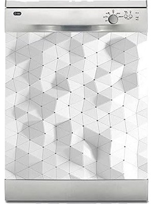 SBN - Store Prime Bulaşık Makinesi Kaplama Beyaz Eşya Kaplama 3 Boyutlu Geometrik