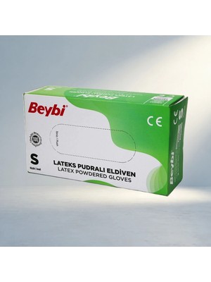Birsence Pudralı Muayene Eldiveni Tek Kullanımlık 100'LÜ Paket Sağlık Için