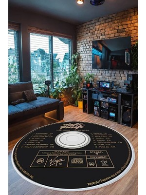 Mabeba Tekstil Duft Pnk Kaymaz Taban Makinede Yıkanabilir CD Desenli Oyuncu Playstation Xbox Gamer Genç Odası Halısı