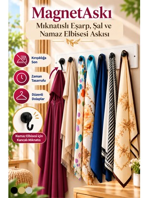 incy style Mıknatıslı Eşarp & Şal & Namaz Elbisesi Askısı (Kırışıklığa ve Tekrar Tekrar Ütüye Son)