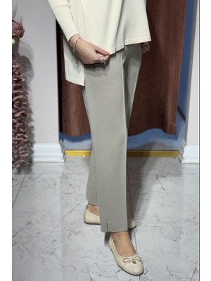 Miss Dalida Dar Paça Triko Pantolon T25K-7000 Taş