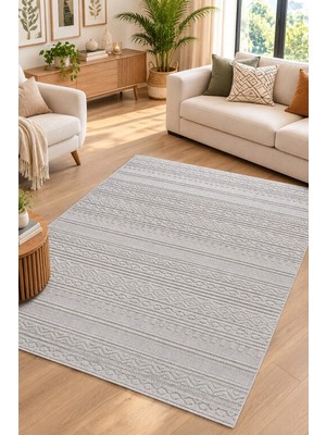 Saklı Home Iskandinav Modern Tasarım Sisal Bukle Özel Ölçü Salon Oturma Odası Koridor Halısı Krem
