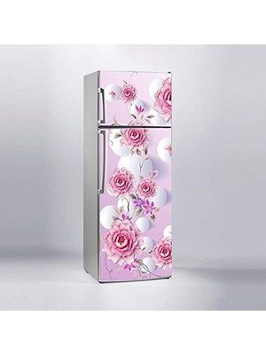 SBN - Store Prime Buzdolabı Kaplama Dolap Kaplama Etiketi 3D Gül Çizim