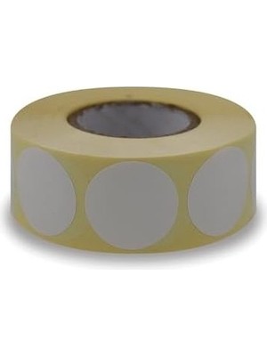 SBN - Store Prime Kuşe Etiket 30MM Çap Ruloda 1000 Adet 40MM Çapında Baskısız Nokta Etiketi