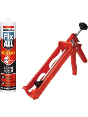 Fixall Hıgh Tack Montaj Silikonu, Korniş Yapıştırıcı 290 ml Beyaz Silikon Tabancası