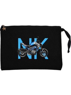 Z zepplin Cfmoto 250NK Text Siyah Clutch Astarlı Cüzdan / El Çantası