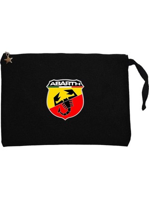 Z zepplin Abarth Logo Siyah Clutch Astarlı Cüzdan / El Çantası