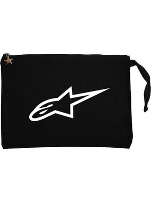 Z zepplin Alpinestars White Logo Siyah Clutch Astarlı Cüzdan / El Çantası