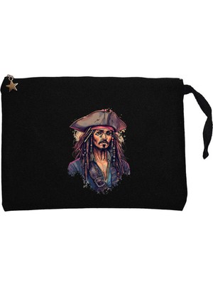 Z zepplin Kaptan Jack Jeperow Siyah Clutch Astarlı Cüzdan / El Çantası