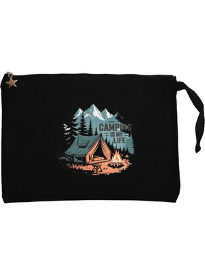 Z zepplin Camp Is My Life Siyah Clutch Astarlı Cüzdan / El Çantası