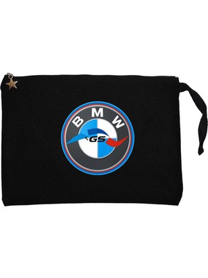 Z zepplin Bmw Gs Logo Siyah Clutch Astarlı Cüzdan / El Çantası