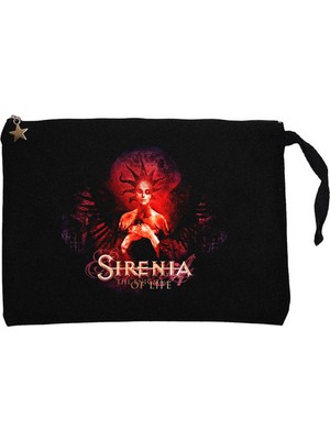 Z zepplin Sirenia The Enigma Of Life Siyah Clutch Astarlı Cüzdan / El Çantası