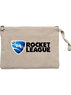 Z zepplin Rocket League Logo Krem Clutch Astarlı Cüzdan / El Çantası