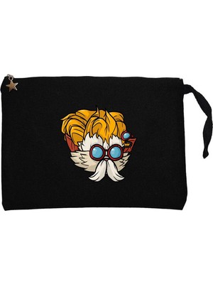 Z zepplin League Of Legends Heimerdinger Siyah Clutch Astarlı Cüzdan / El Çantası