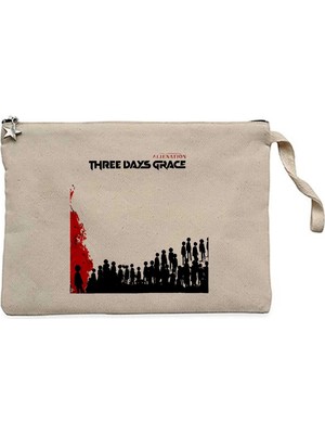 Z zepplin Three Days Grace Alienation Album Krem Clutch Astarlı Cüzdan / El Çantası
