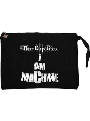 Z zepplin Three Days Grace I Am Machıne Siyah Clutch Astarlı Cüzdan / El Çantası