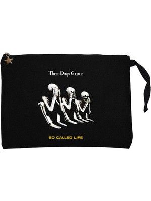 Z zepplin Three Days Grace So Called Siyah Clutch Astarlı Cüzdan / El Çantası