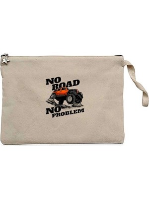 Z zepplin No Road No Problem Krem Clutch Astarlı Cüzdan / El Çantası