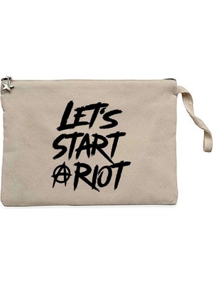 Z zepplin Three Days Grace Let's Start Krem Clutch Astarlı Cüzdan / El Çantası