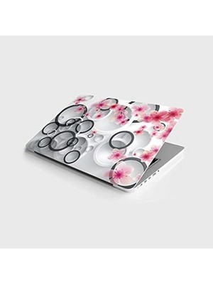 SBN - Store Prime Laptop Notebook Pc Kaplama Etiketi Yuvarlak Çiçekler