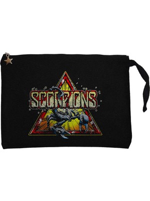 Z zepplin Scorpions Triangle Siyah Clutch Astarlı Cüzdan / El Çantası