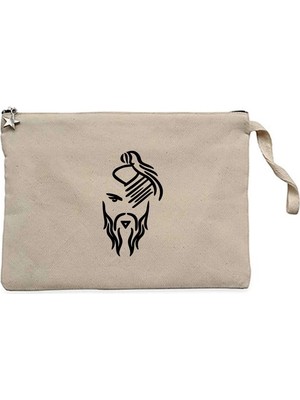 Z zepplin Hayko Cepkin Yeni Logo Black Krem Clutch Astarlı Cüzdan / El Çantası