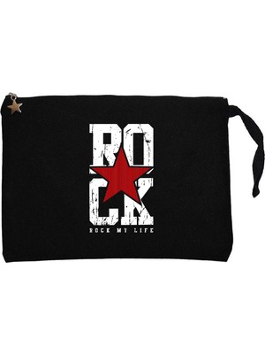 Z zepplin Rock My Life Siyah Clutch Astarlı Cüzdan / El Çantası