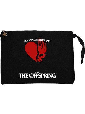 Z zepplin The Offspring Anti Valentine's Day Siyah Clutch Astarlı Cüzdan / El Çantası
