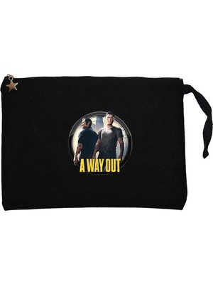 Z zepplin A Way Out Icon Siyah Clutch Astarlı Cüzdan / El Çantası
