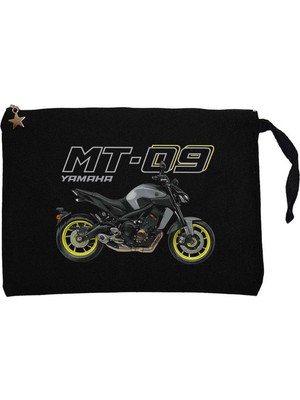 Z zepplin Yamaha mt 09 Siyah Clutch Astarlı Cüzdan / El Çantası